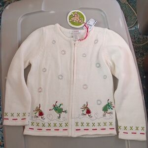 CJ Kids zip up christmas sweater